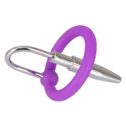 Penisplug with a silicone glans ring