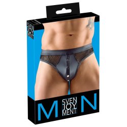 Svenjoyment svartur strongur vi� grovum neti