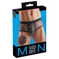 Svenjoyment svartar undirbuksir vi� glitrandi steinum