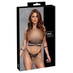 Cottelli Bondage svart og lilla sett vi� ketum