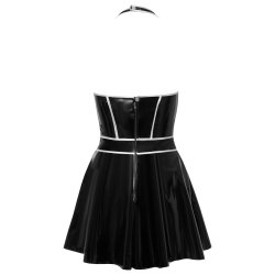 Black Level svartur lakkj�li vi� silvurlittum seymum