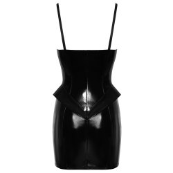 Black Level svartur lakkj�li vi� peplum