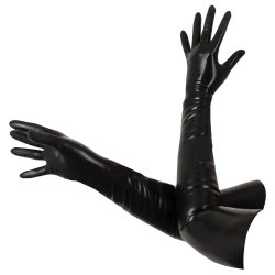 Latex handskar, svartir