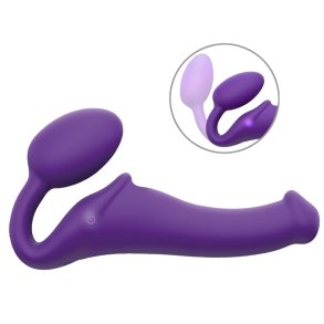 strap-on-me Vibrating Bendable Strap-On - lilla