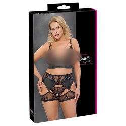 Cottelli Curves svart blondusett vi� l�rbondum