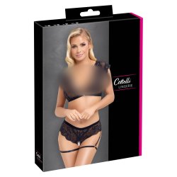 Cottelli svart blondusett vi� stuttum ermum
