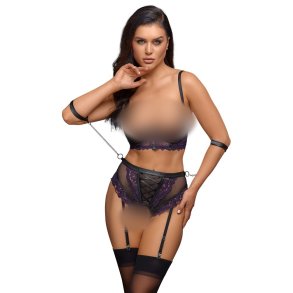 Cottelli lilla blondusett vi� opnum BH og hondbondum