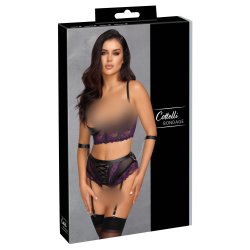 Cottelli lilla blondusett vi� opnum BH og hondbondum