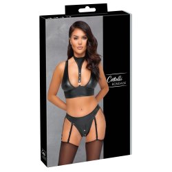 Cottelli Bondage svart matt sett vi� h�lsbandi