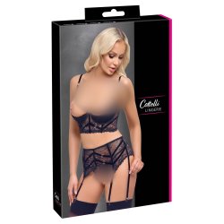Cottelli svart blondusett vi� fl�jlsbondum og ketu