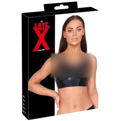 Late X svart latexl�vstykki vi� rundum opningum