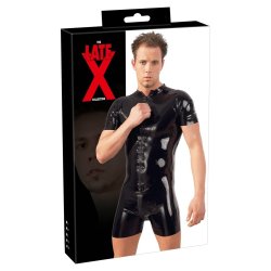 Late X sv�rt latexdrakt vi� stuttum beinum
