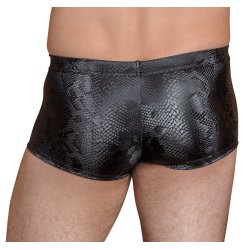 NEK svartar boxershorts vi� slanguskinnsmynstri
