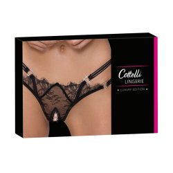 Cottelli svartur blondustrongur vi� f�ra ringum