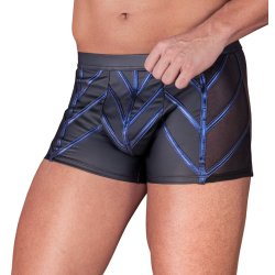 NEK svartar boxershorts vi� metallbl�um strikum