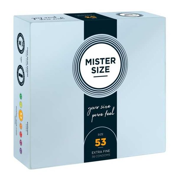 Mister Size 53 mm h�tir - 36 stk.