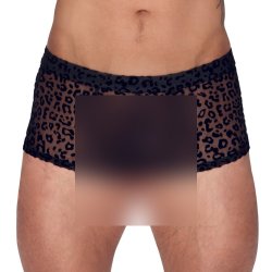 Noir svartar netboxershorts vi� leopardmynstri