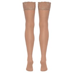 Cottelli h��littir sokkar til sokkahaldara vi� 9 cm blondum