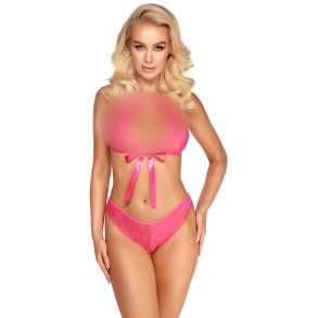 Kissable pink blondusett vi� satinsloyfum