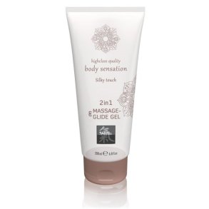 HOT Shiatsu 2in1 Silky Touch massagu- og gl��ikrem - 200 ml