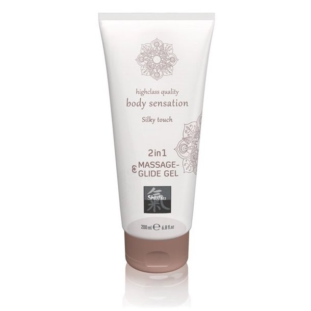 HOT Shiatsu 2in1 Silky Touch massagu- og gl��ikrem - 200 ml