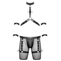 Svenjoyment svart netsett vi� harness og f�ra hondbondum
