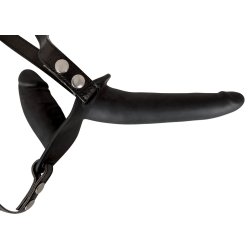You2Toys Double Strap On Black Silicone - 8,5-15 cm