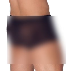 Noir svartar netboxershorts vi� leopardmynstri