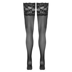 Cottelli svartir sj�lvsitandi sokkar vi� 14 cm blondum