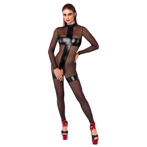 Noir sv�rt netheildardrakt vi� Powerwetlook