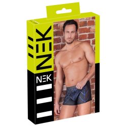 NEK svartar boxershorts vi� metallbl�um strikum