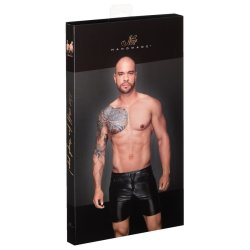 Noir Missbehaved svartar wetlook-shorts