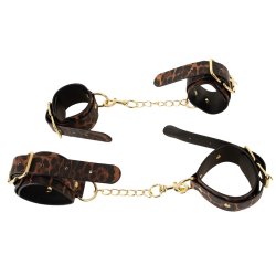 Bondage-sett vi� leopardmynstri