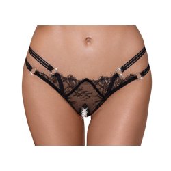 Cottelli svartur blondustrongur vi� f�ra ringum