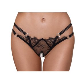 Cottelli svartur blondustrongur vi� f�ra ringum