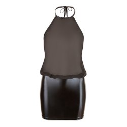 Svartur kj�li vi� chiffon-yvirparti