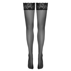 Cottelli svartir sj�lvsitandi sokkar vi� 9 cm blondum