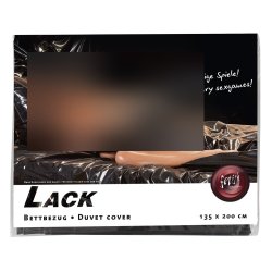 Fetish Collection svart lakk-d�nuver - 135 � 200 cm