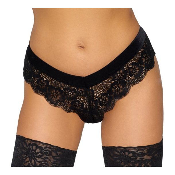 Cottelli svartar blondutrussur vi� satinbandi