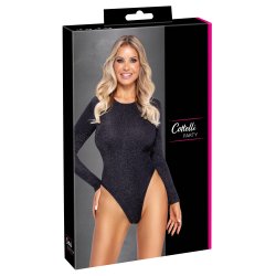 Cottelli svart body vi� silvurglitri