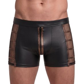 NEK svartar boxershorts vi� bronsulittum strikum