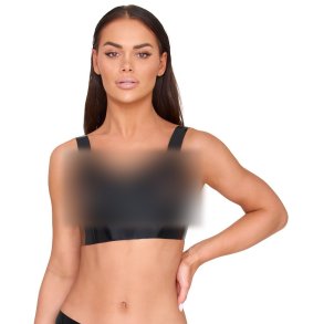 Late X svart latexl�vstykki vi� rundum opningum