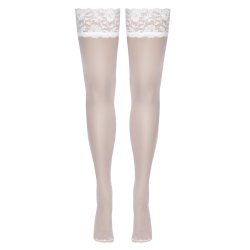 Cottelli hv�tir sj�lvsitandi sokkar vi� 9 cm blondum