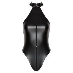 Noir Libido svart body vi� glitrandi kraga