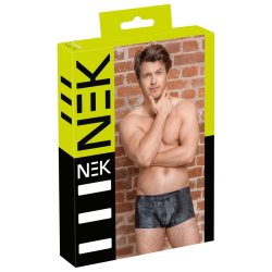 NEK svartar boxershorts vi� slanguskinnsmynstri