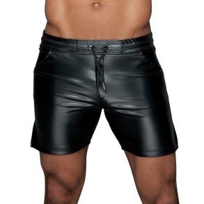 Noir Missbehaved svartar wetlook-shorts