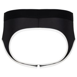 Svartur jockstrap vi� hv�tum kantum