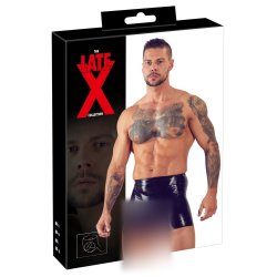 Late X svartar latexshorts vi� hylki framman og aftan