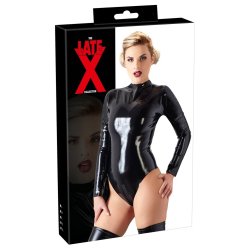 Late X svart latexbody vi� longum ermum