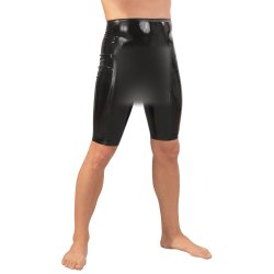 Late X svartar latexshorts til menn vi� hylki